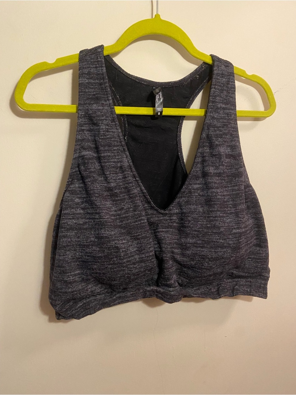 Torrid Women's Heathered Gray Racerback Bralette Size 5 28W